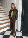 Sammie PU leather Jacket - Brown