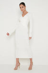 Jacklin Wrap Midaxi Dress - Cream