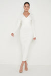 Jacklin Wrap Midaxi Dress - Cream