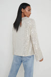 Cowl neck Kimono sleeves Shoulder pads Relaxed Fit
