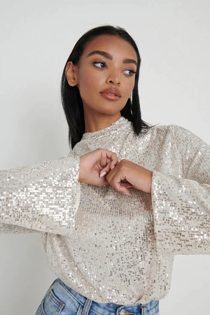 Cowl neck Kimono sleeves Shoulder pads Relaxed Fit
