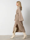 Product Detail  Single Jersey Knit Dropped Shoulder Wide Kimono Sleeves Grown on Neck Slit at Side Seams Belt with Belt Loops at Side Seams   Composition  68% Acrylic 29% Polyester 3%