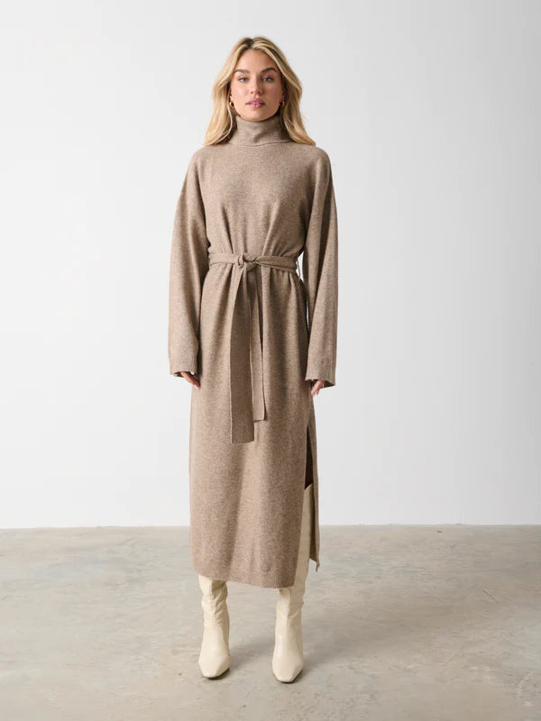 Product Detail  Single Jersey Knit Dropped Shoulder Wide Kimono Sleeves Grown on Neck Slit at Side Seams Belt with Belt Loops at Side Seams   Composition  68% Acrylic 29% Polyester 3%