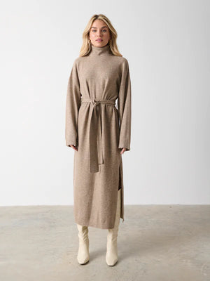 Product Detail  Single Jersey Knit Dropped Shoulder Wide Kimono Sleeves Grown on Neck Slit at Side Seams Belt with Belt Loops at Side Seams   Composition  68% Acrylic 29% Polyester 3%