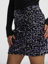 - Sequin mini skirt   - Elasticated high waist   - Velvet fabric with sequins  - Slim fit