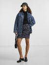 - Sequin mini skirt   - Elasticated high waist   - Velvet fabric with sequins  - Slim fit