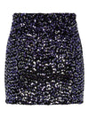 - Sequin mini skirt   - Elasticated high waist   - Velvet fabric with sequins  - Slim fit