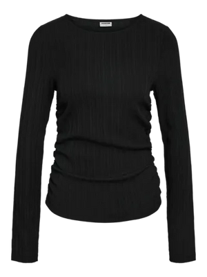 Leona Texture Top - Black