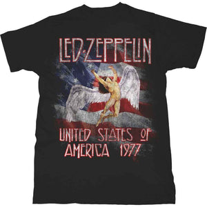 Led Zeppelin Licensed T-Shirt - Stars N' Stripes USA '77