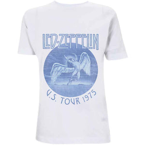 Led Zeppelin Licensed T-Shirt - Tour '75 Blue Wash