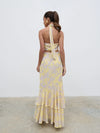 Nova Maxi Dress - Lemon and Beige Floral