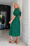Simple yet classic, our Shayla Midi Dress radiates pure elegance and sophistication. The form-flattering style contours your curves and features 3/4 sleeves with an elasticated cuff creating a subtle puff styling, and thigh high split for a gorgeous twist on a staple dres