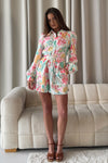Chester White Floral Belted Playsuit