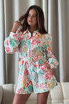 Chester White Floral Belted Playsuit
