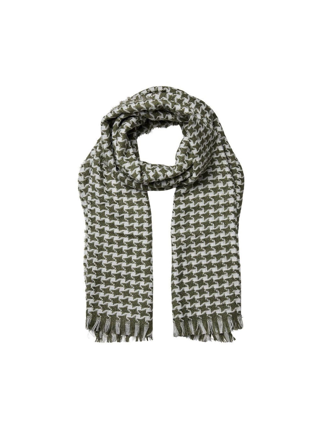 Sigga Long Lurex Scarf - Deep Lichen Green