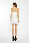 Eva Silver Pearl-Sequin Strappy Bodycon Mini-DresS