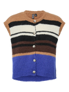 Jida Knit Gillet - Hot Fudge/Birch