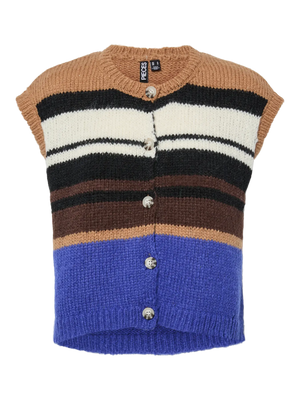 Jida Knit Gillet - Hot Fudge/Birch