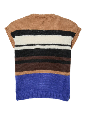 Jida Knit Gillet - Hot Fudge/Birch