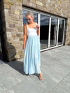 Bree Tiered Maxi Skirt - Blue