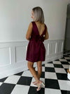 Courtney Bow Dress - Plum