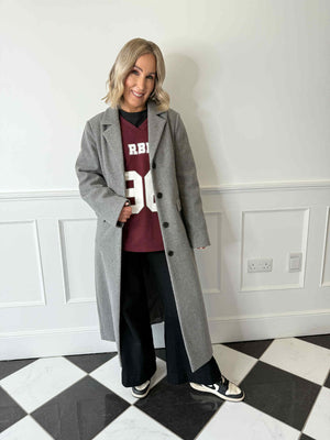 Jadine Long Coat - December Sky Melange