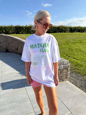 Matcha Club Oversized T-Shirt - White