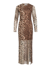 Ninna Long Sleeve Mesh Dress - Leopard