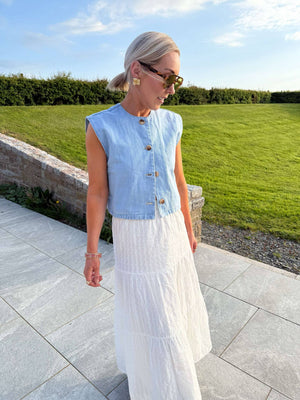 Yaz Denim Waistcoat - Denim