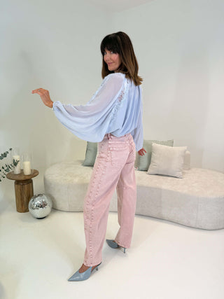 Pam Lace Blouse - Sky Blue