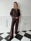 Mandi Half-Zip Knit Jumper - Coffee