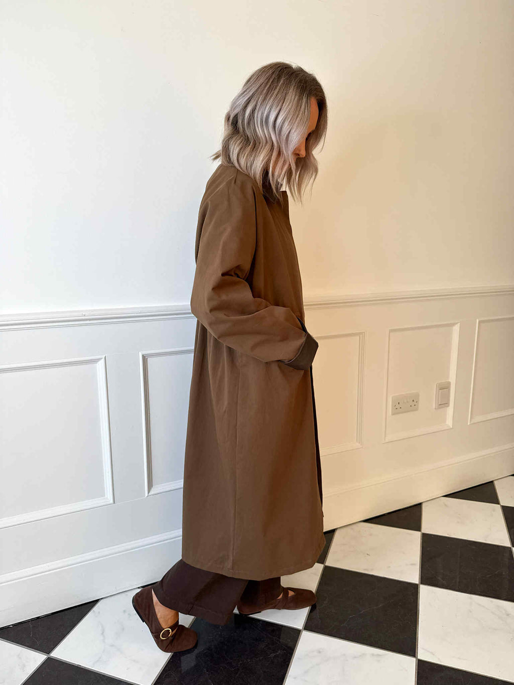 Hella Long Coat - Coffee Bean