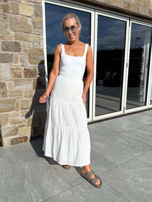 Fiona Ankle Skirt - Ivory