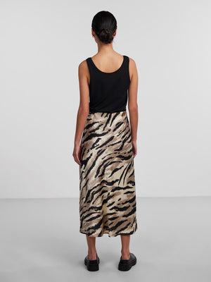 - Midi Length  - Elasticated Waist with hidden side zip  -  Print repeated all-over the fabric