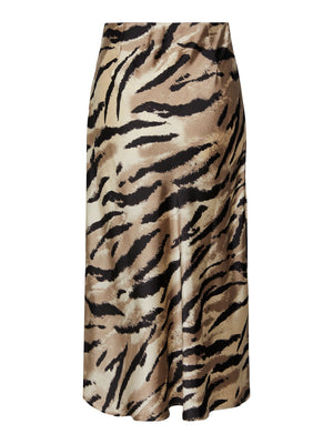 - Midi Length  - Elasticated Waist with hidden side zip  -  Print repeated all-over the fabric
