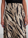 - Midi Length  - Elasticated Waist with hidden side zip  -  Print repeated all-over the fabric