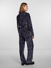 Kam Wide Leg Sequin Trousers - Black/Purple
