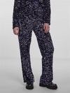 Kam Wide Leg Sequin Trousers - Black/Purple
