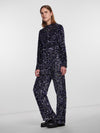 Kam Wide Leg Sequin Trousers - Black/Purple