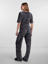 Kam Wide Leg Sequin Trousers - Magnet/Black/Silver