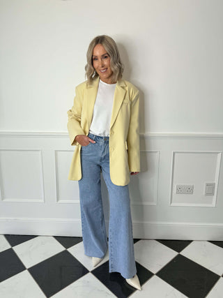 Delta Crossover Back Blazer - Lemon