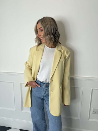 Delta Crossover Back Blazer - Lemon