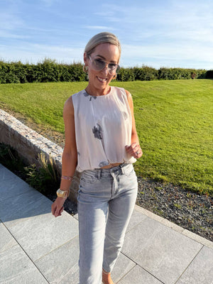 Ario Sleeveless Abstract Top