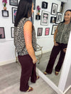 Karina Straight Leg Jeans - Burgundy