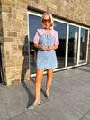 Casie Striped Frill Neck Blouse - Pink