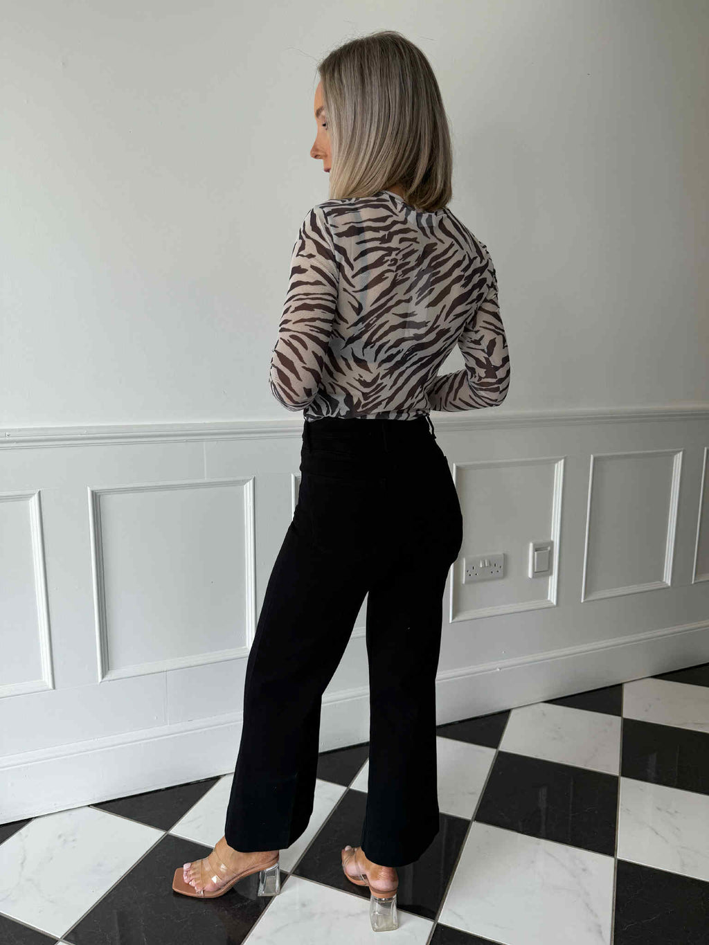 Lee High Waist Cropped Jeans - Black