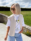 Piper Sleeveless Bomber - Beige