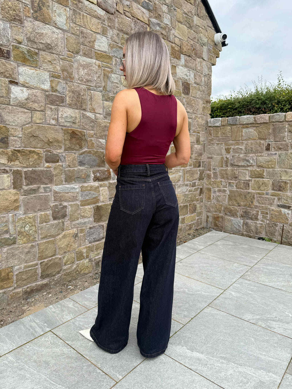Sadie Palazzo Jeans - Dark Denim