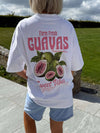 Farm Fresh Guavas Oversized T-Shirt - White