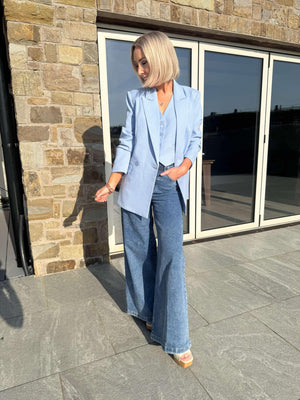 Carla Waistcoat - Sky Blue
